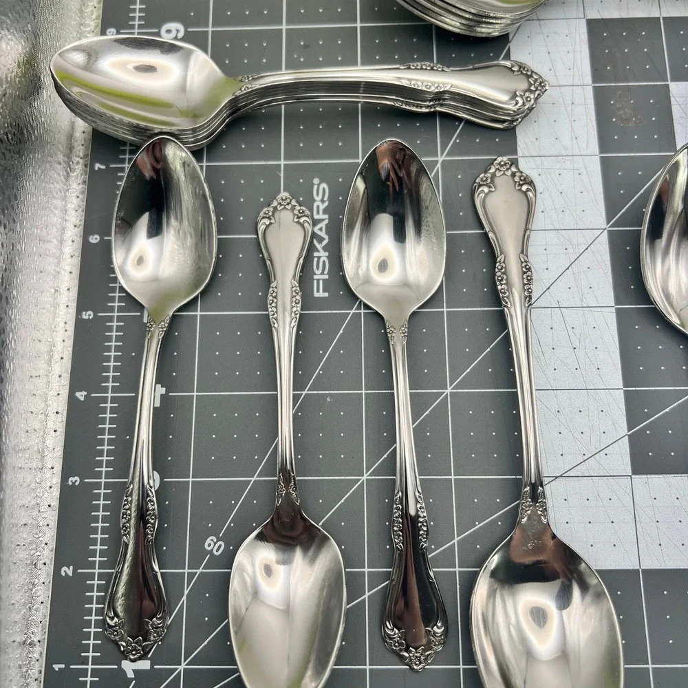 Oneida Mansfield Flatware Set 34pc Wm A Rogers Deluxe Stainless Service for 8